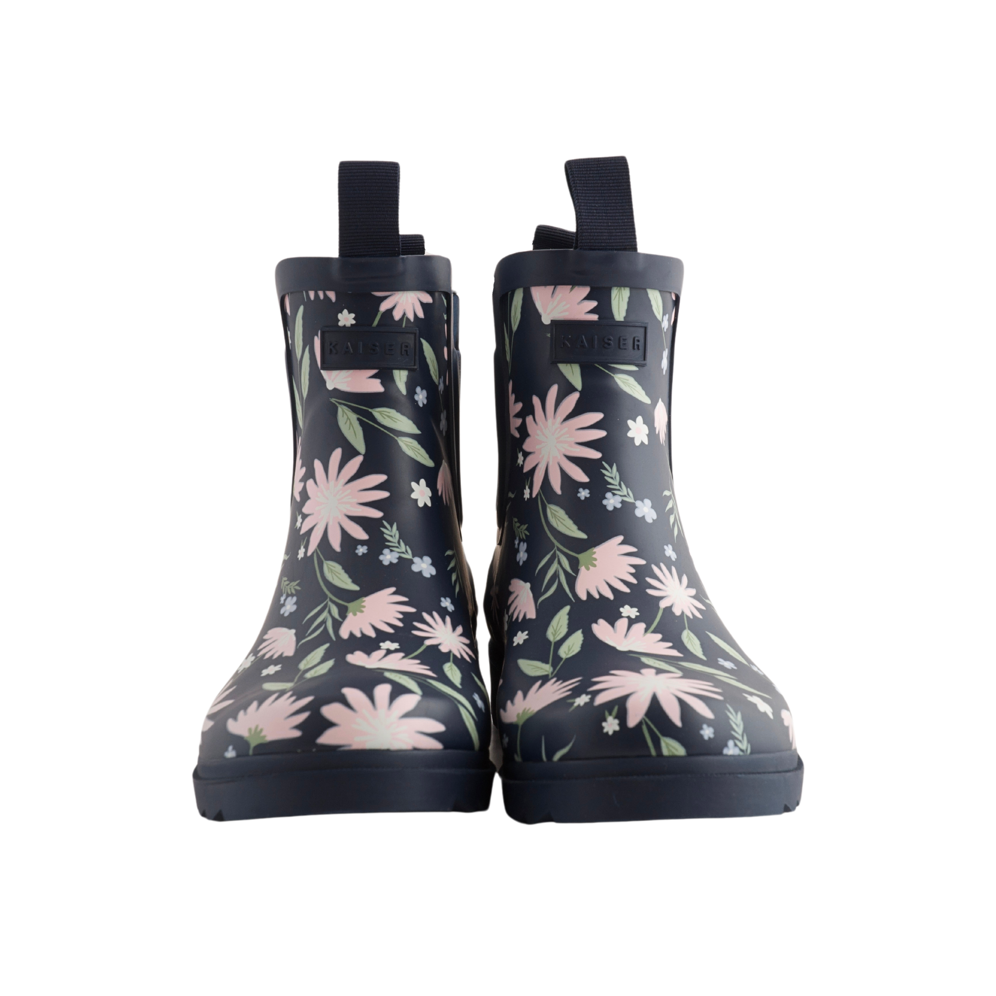 Ankle Gumboots - Navy Floral Size 10
